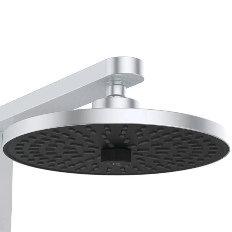 Coloană de duș Ideal Standard Ceratherm Alu+, termostatată, 2 jeturi, silver